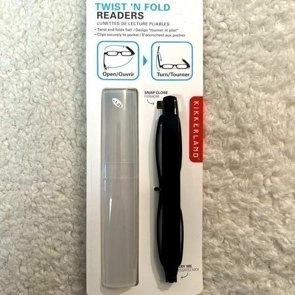 Kikkerland Twist ‘N Fold Readers +1.25 - Picture 1 of 7